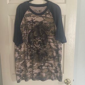 Affliction T-shirt camo EUC